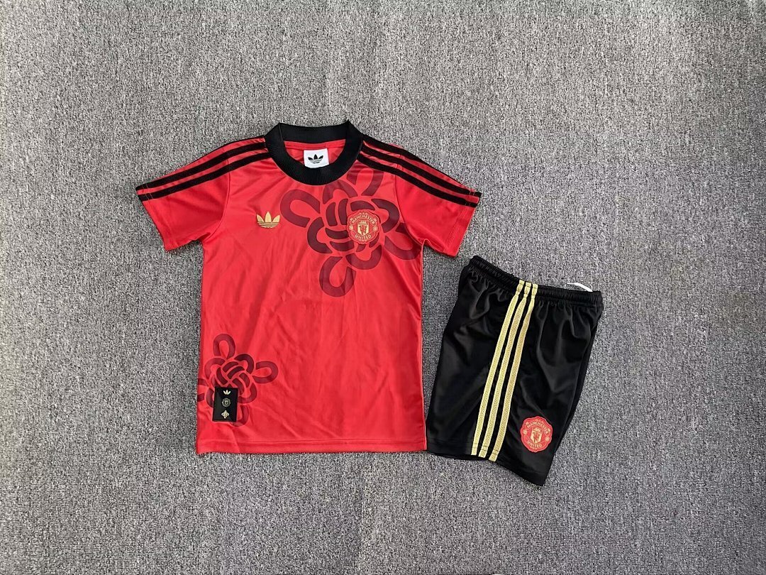 Kids-Manchester Utd 25/26 Special Red/Black Jersey